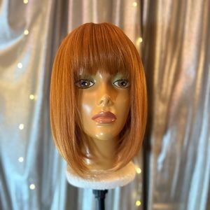 Red bob wig